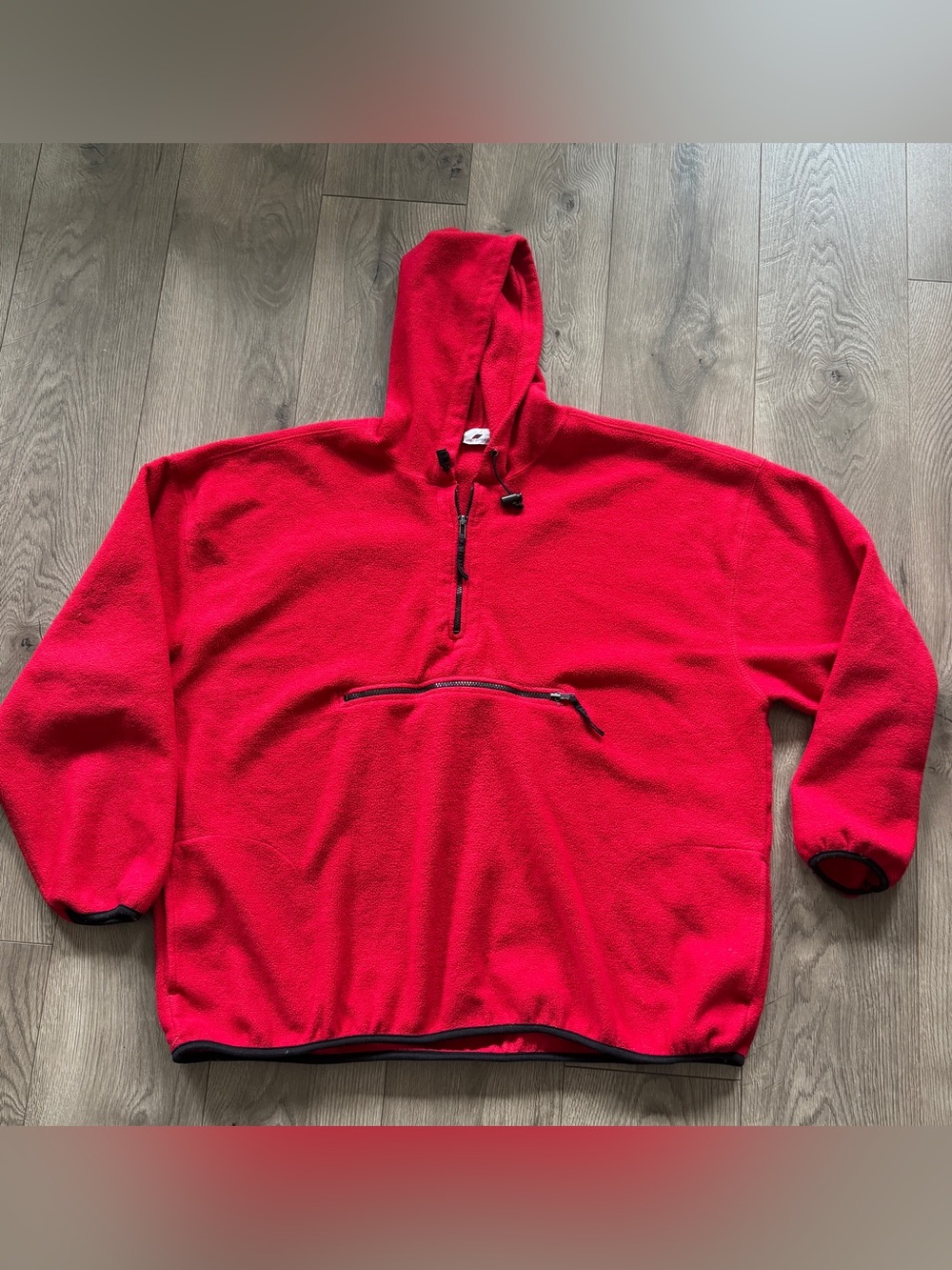 Pro Spirit Fleece Half-Zip Hoodie Pullover XXL Red